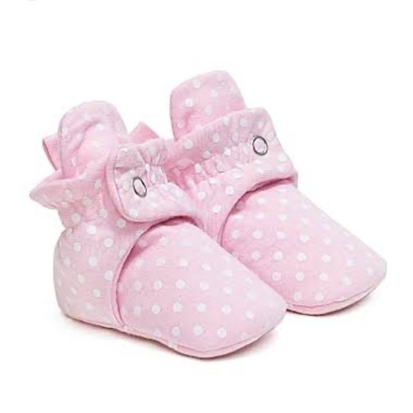 RO & Me by Robeez Soft Polka Dot Knit Shoes 6-12 months - Picture 1 of 6